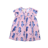 Short-sleeved dress made of cotton (organic)